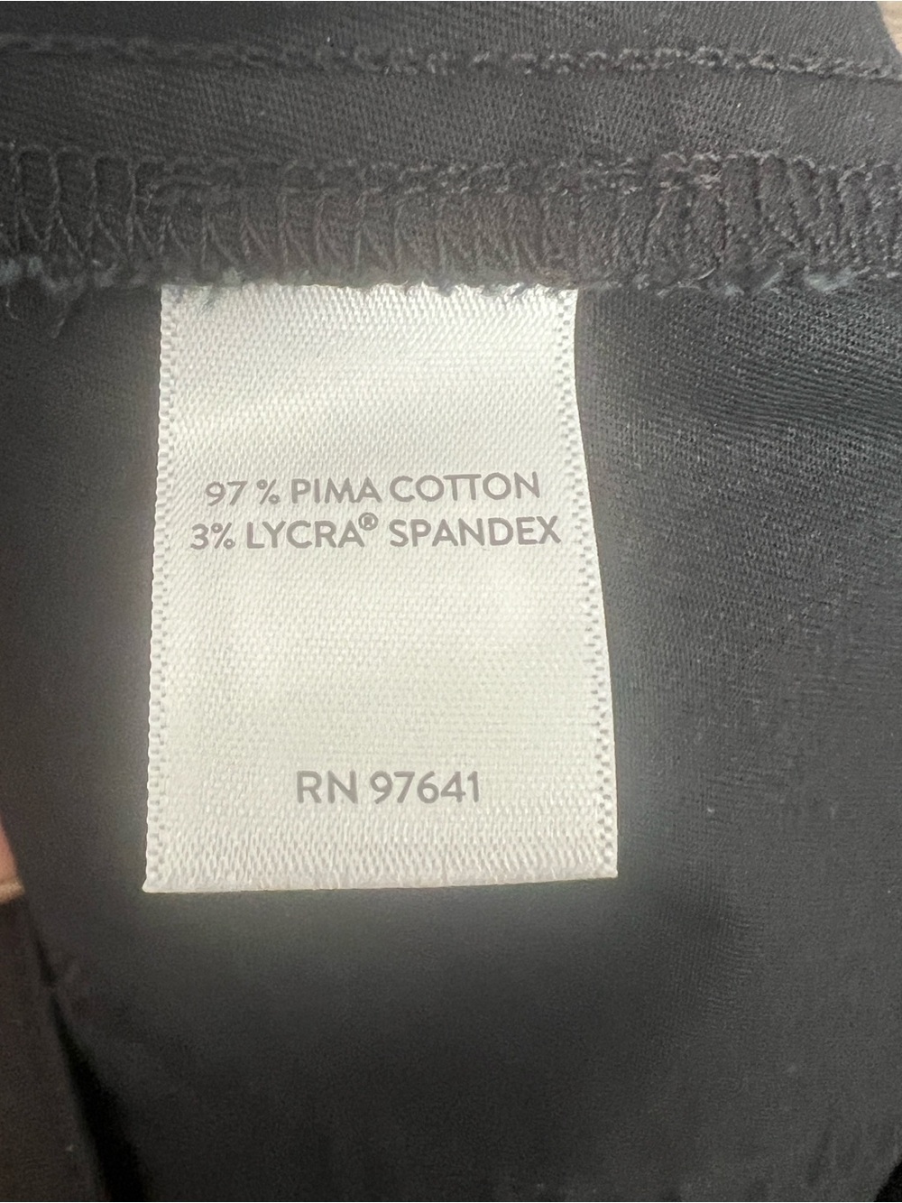J. Jill Black Pima Cotton Cropped Ankle Pants SZ 10 Classic Utility Lightweight - Picture 8 of 8
